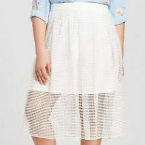 Who What Wear Skirts - *NEW* Birdcage Sheer Cutout Midi Skirt -Size 16 Who What Wear Skirts - *NEW* Birdcage Sheer Cutout Midi Skirt -Size 16